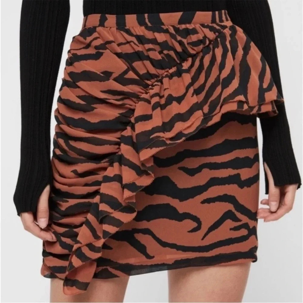 All saints Pía Zepher ruffle mini skirt